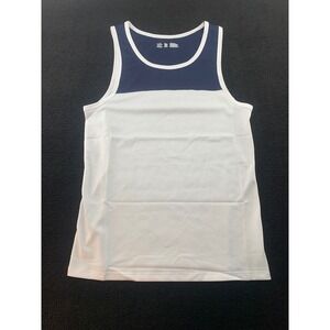 Alleson Athletic Men Adult S White Blue Athletic‎ Tank Top Shirt